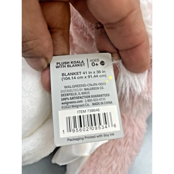 Baby Moon And Stars Walgreens Exclusive Pink Koala Plush Satin Trim Blanket Set - Picture 4 of 7